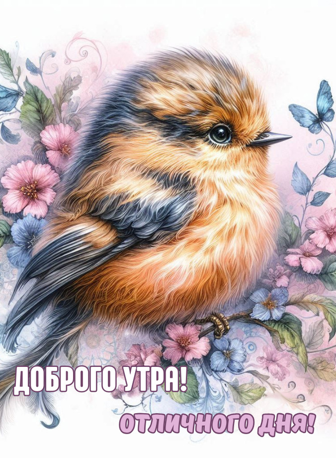 Открытка с добрым весенним утром.