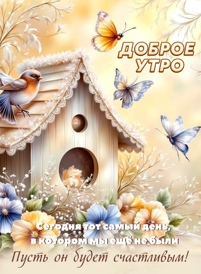Открытка с добрым весенним утром.