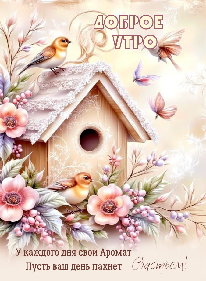 Открытка с добрым весенним утром.