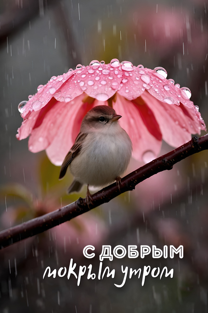 Открытка с добрым весенним утром.