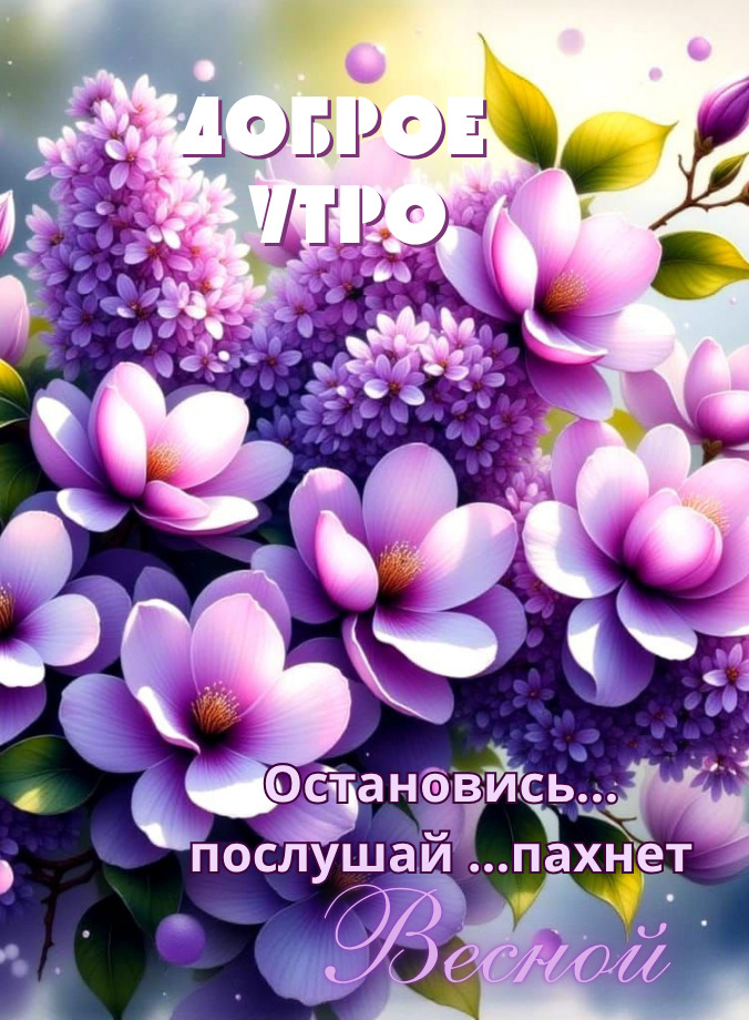 Открытка с добрым весенним утром.