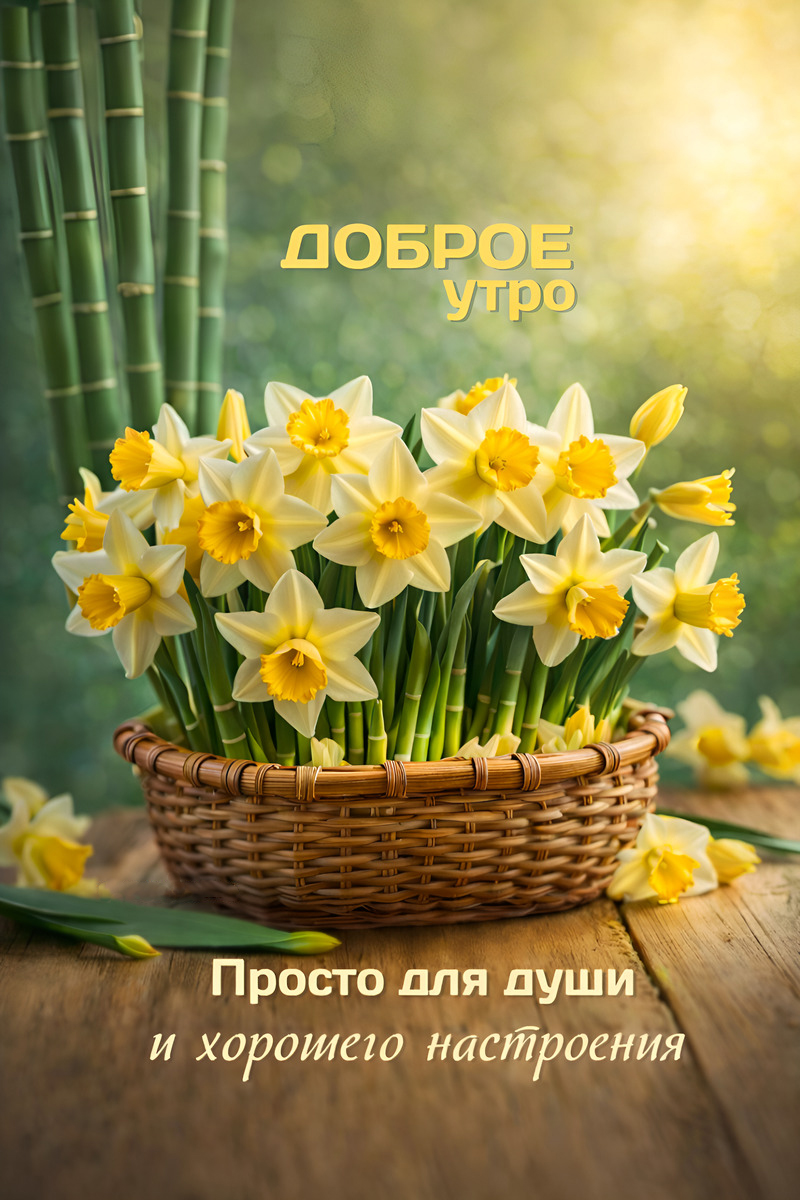 Открытка с добрым весенним утром.