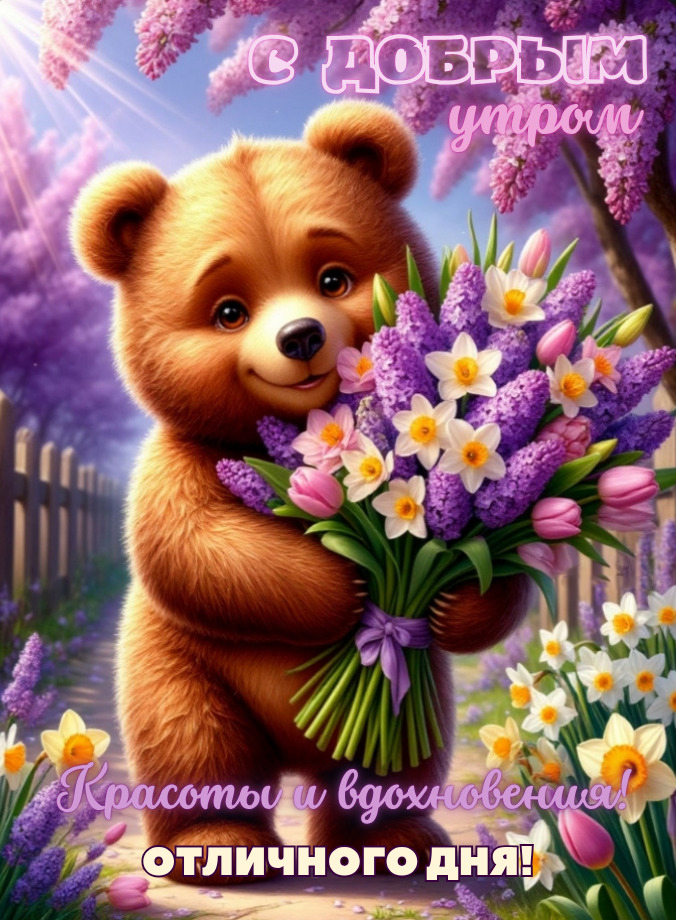 Открытка с добрым весенним утром.