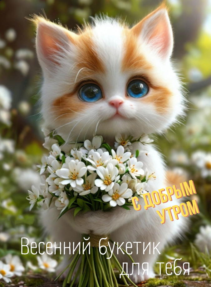Открытка с добрым весенним утром.