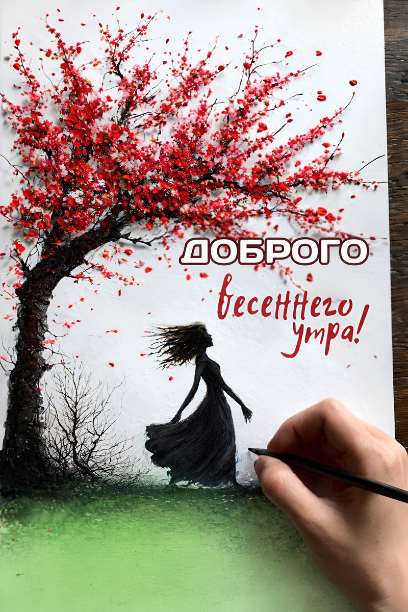 Открытка с добрым весенним утром.