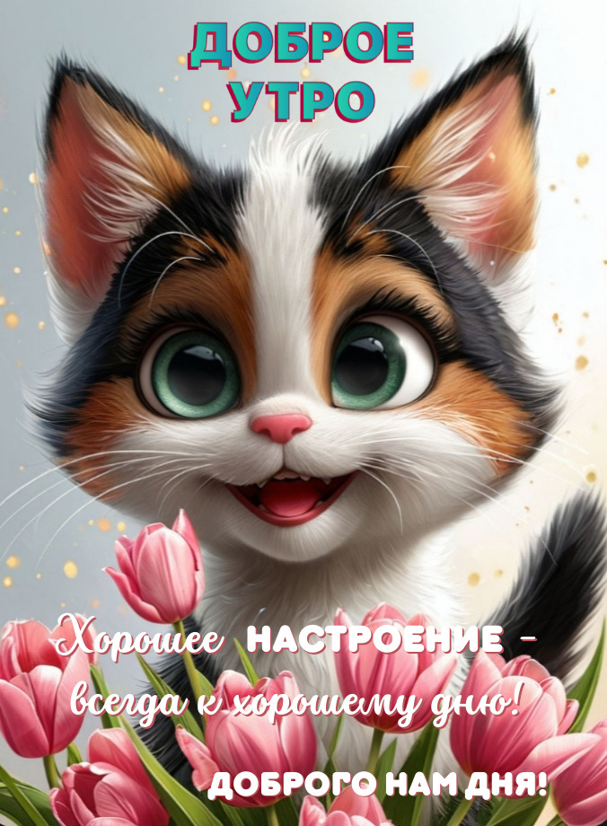 Открытка с добрым весенним утром.