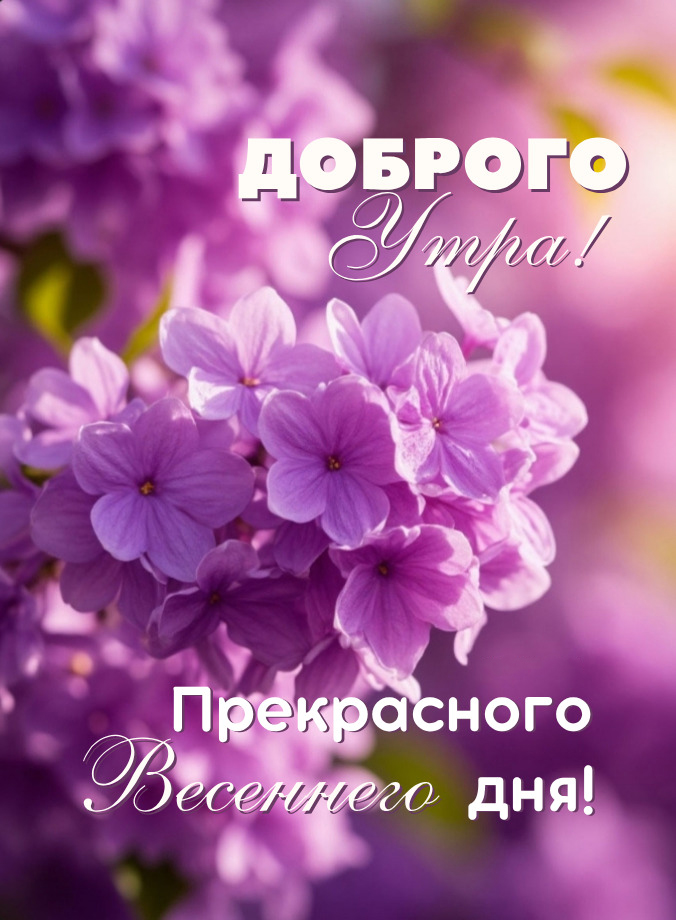 Открытка с добрым весенним утром.
