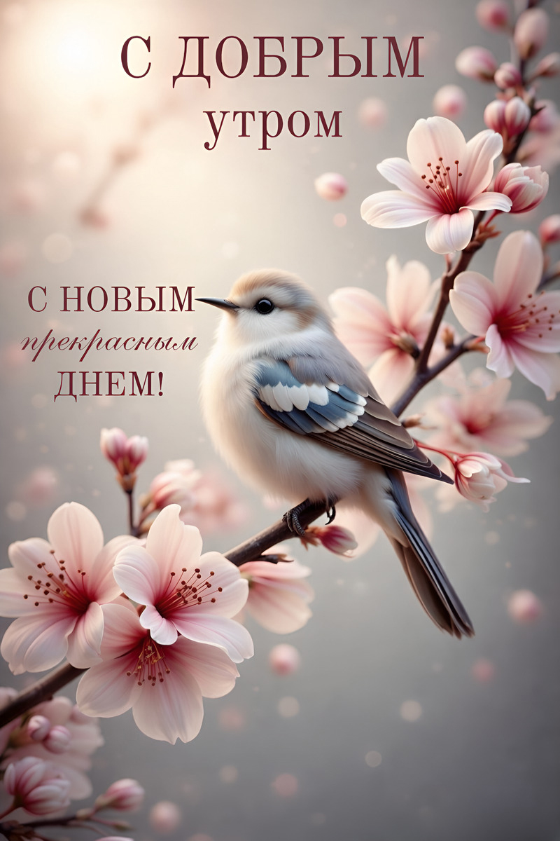 Открытка с добрым весенним утром.