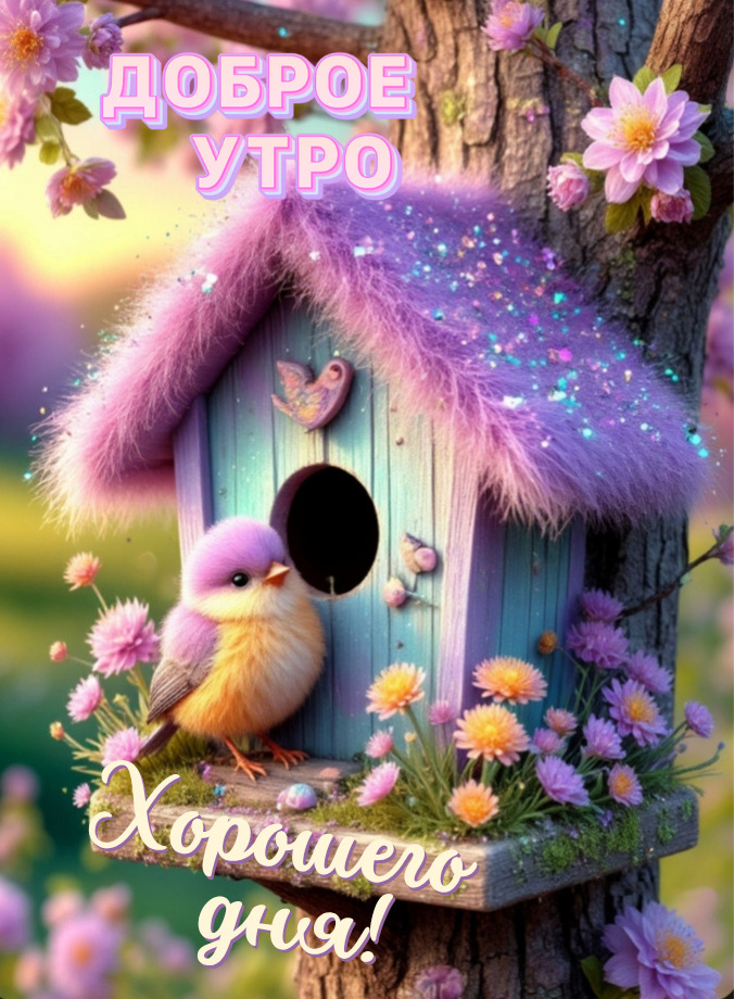 Открытка с добрым весенним утром.