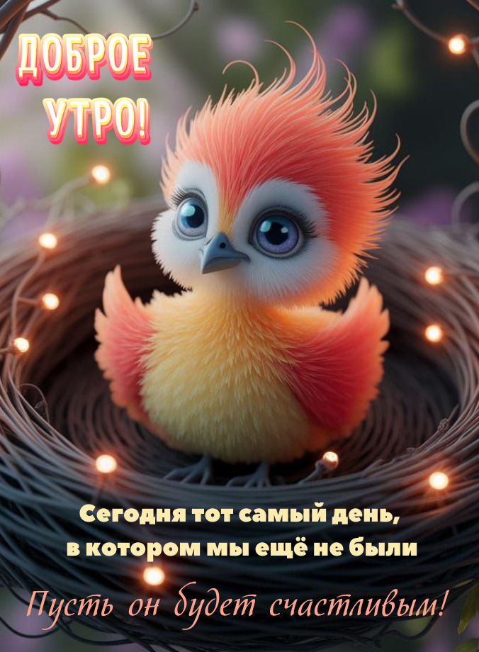 Открытка с добрым весенним утром.