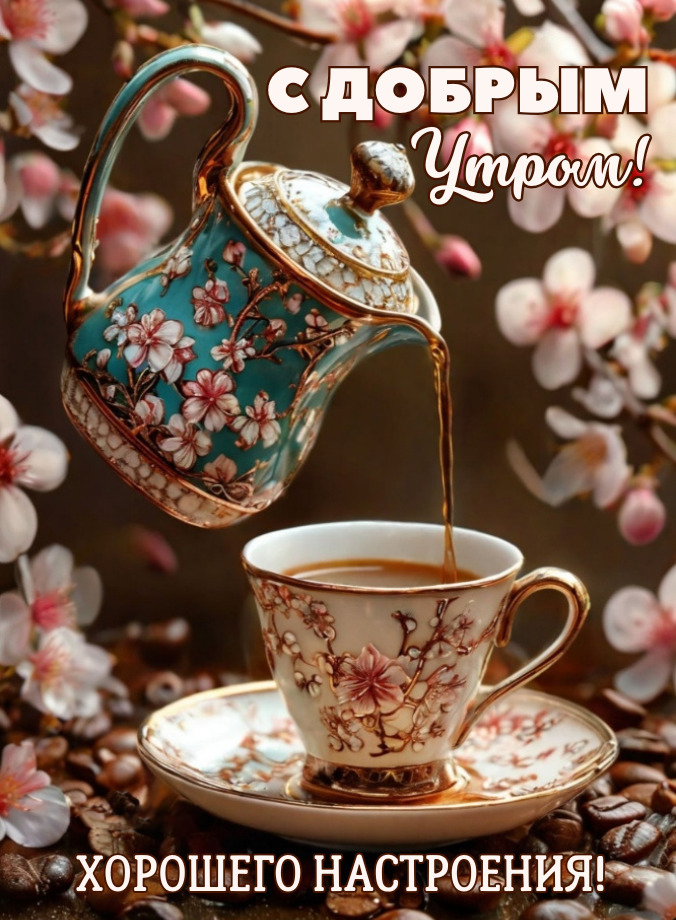 Открытка с добрым весенним утром.