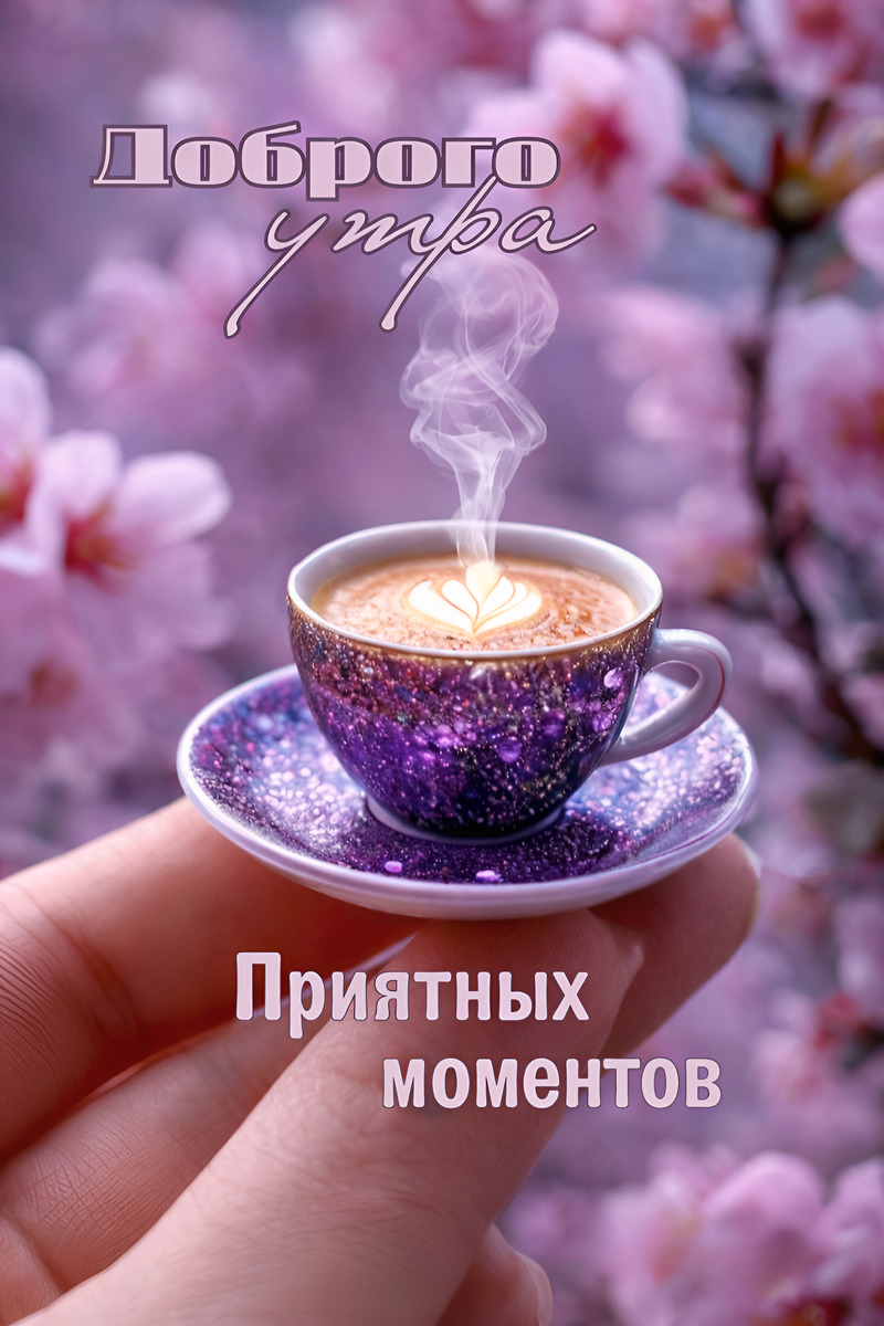 Открытка с добрым весенним утром.