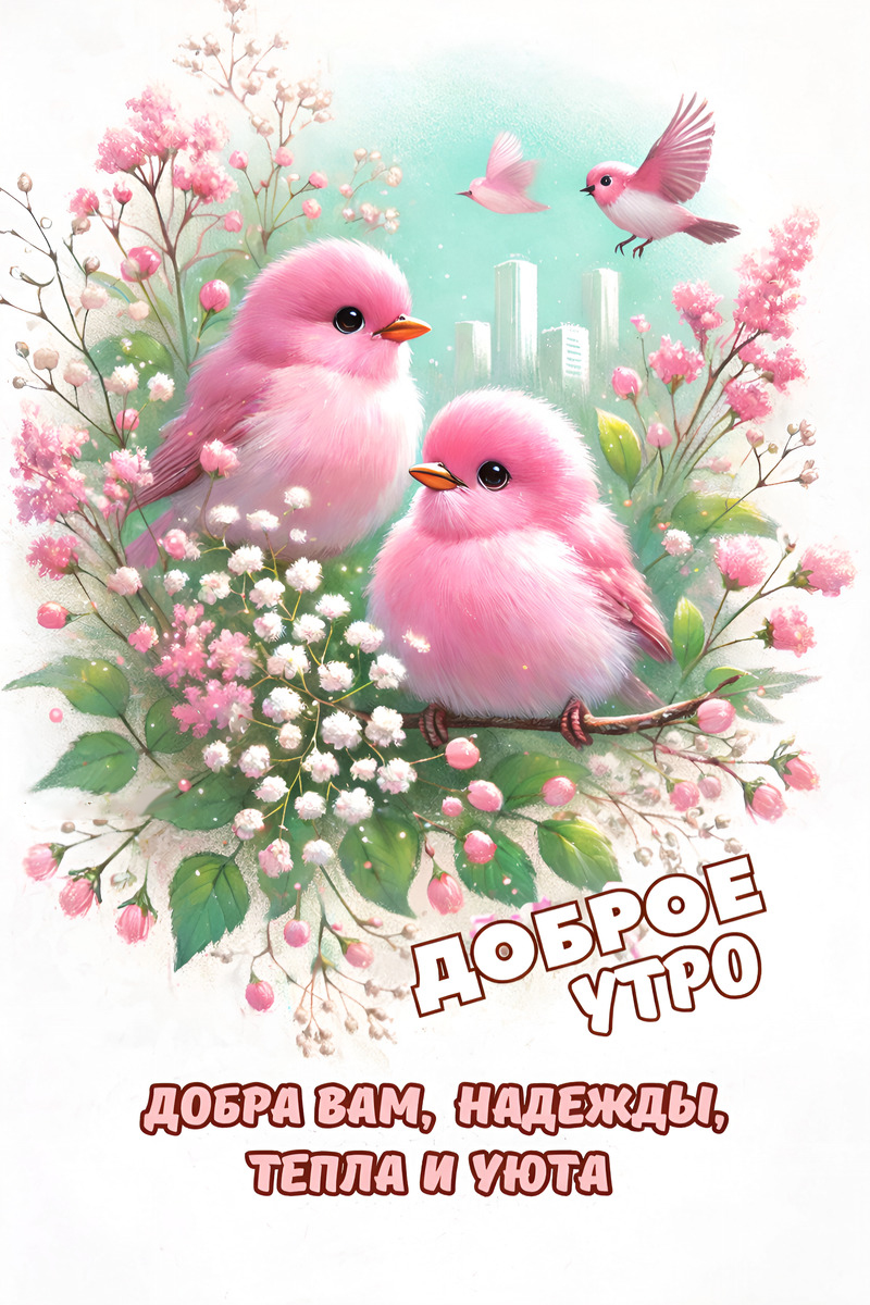 Открытка с добрым весенним утром.