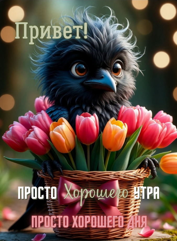 Открытка с добрым весенним утром.