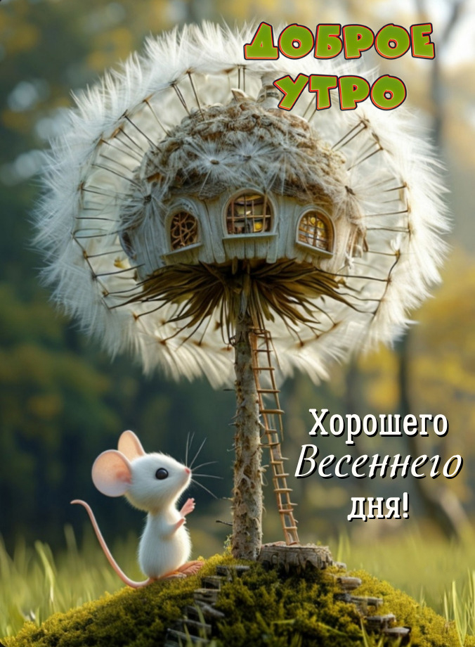 Открытка с добрым весенним утром.