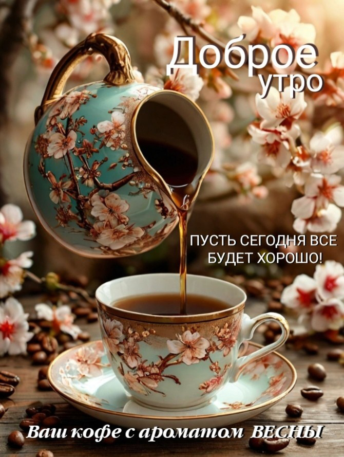 Открытка с добрым весенним утром.