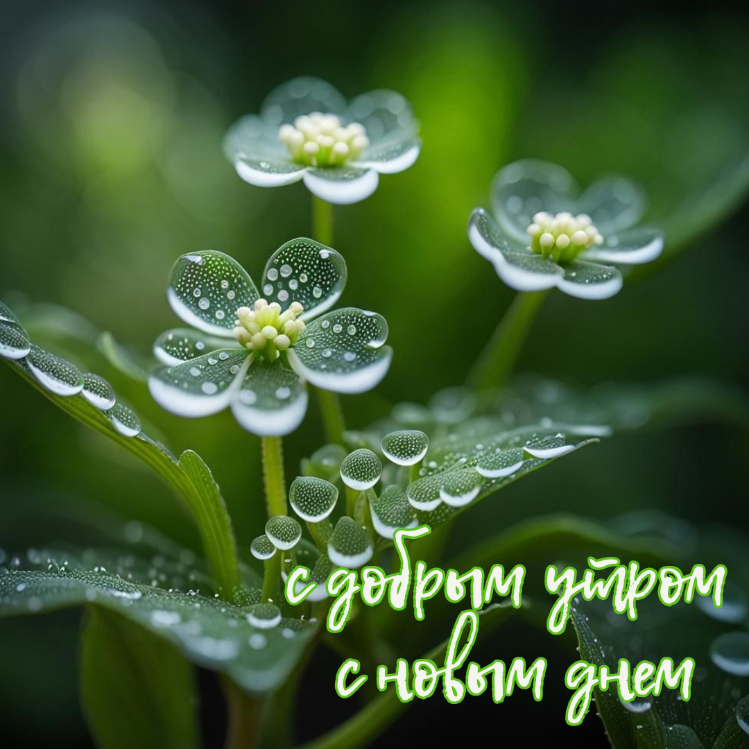 Открытка с добрым весенним утром.