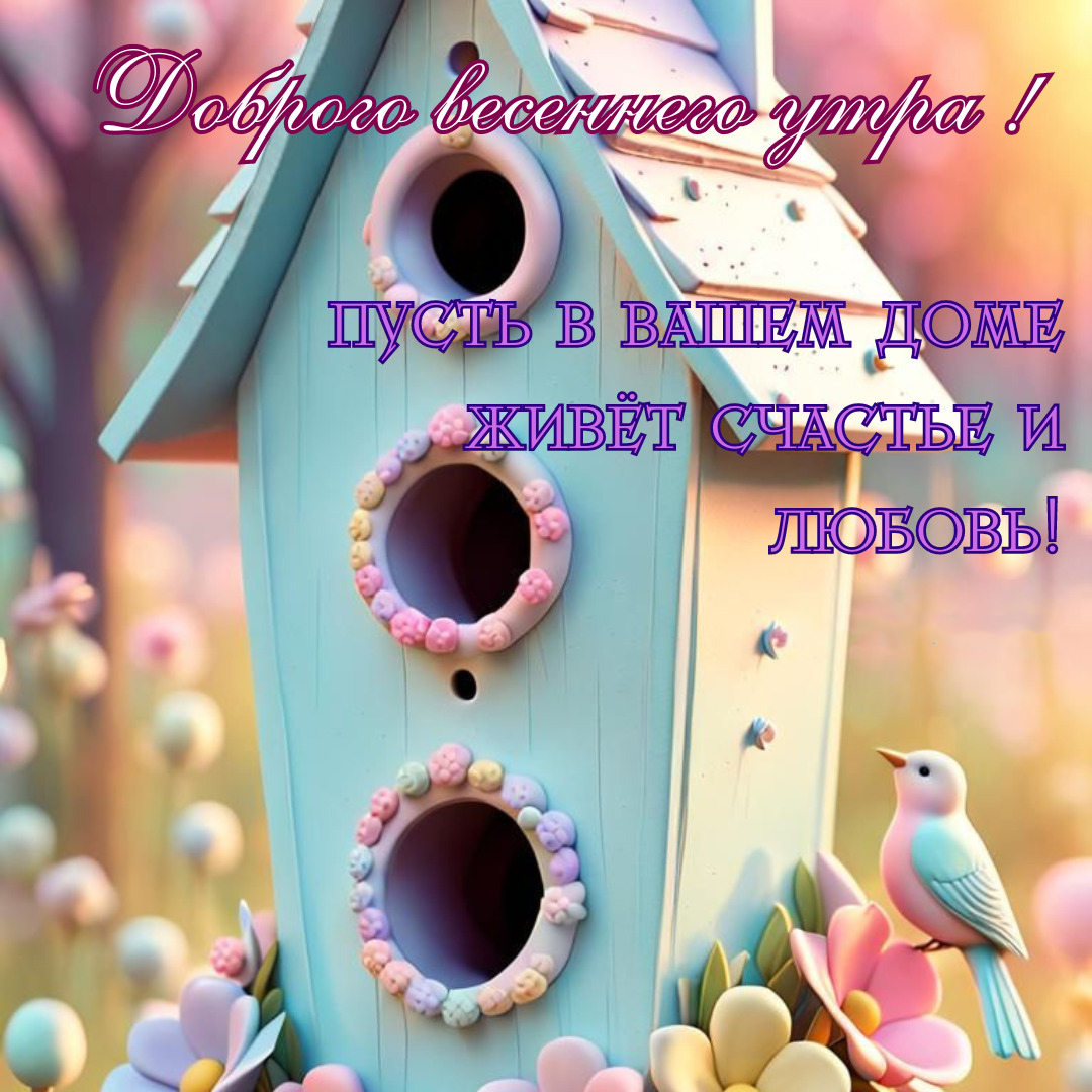 Открытка с добрым весенним утром.