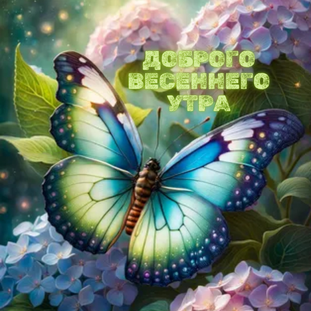 Открытка с добрым весенним утром.