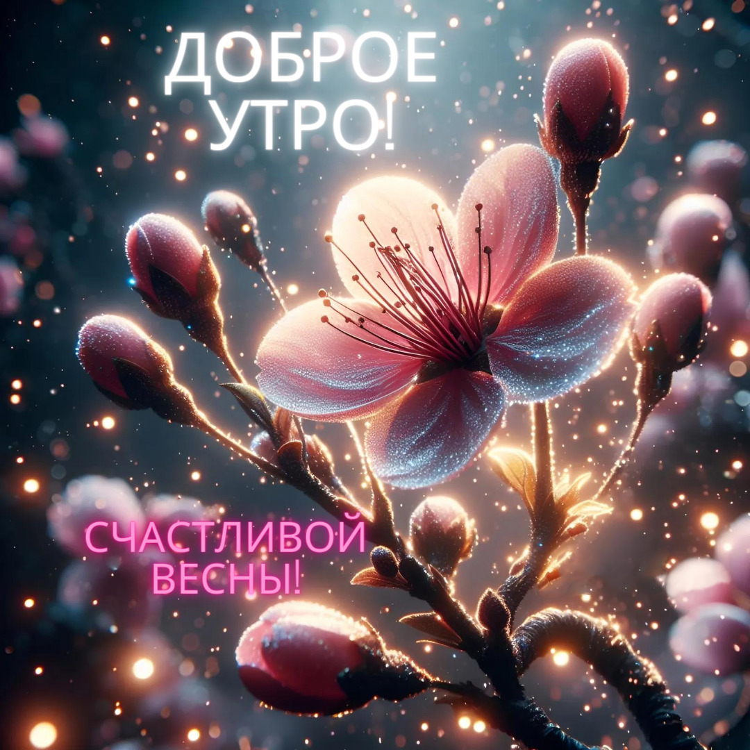 Открытка с добрым весенним утром.