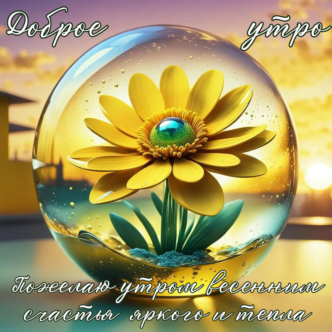Открытка с добрым весенним утром.