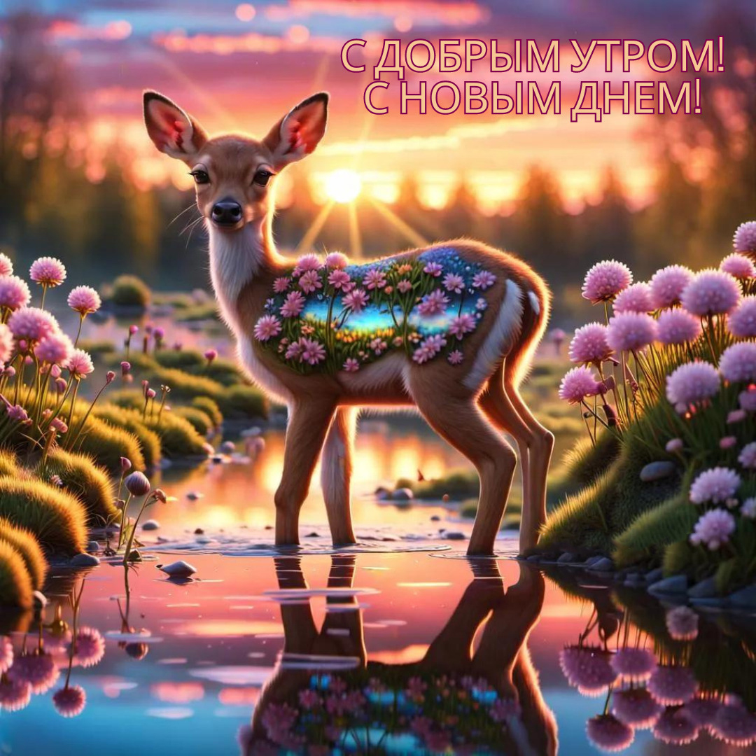 Открытка с добрым весенним утром.