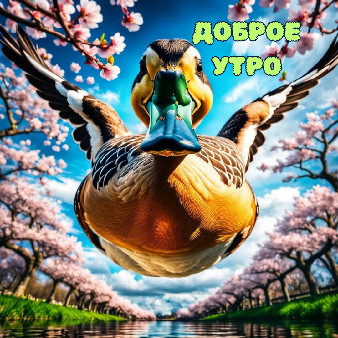 Открытка с добрым весенним утром.