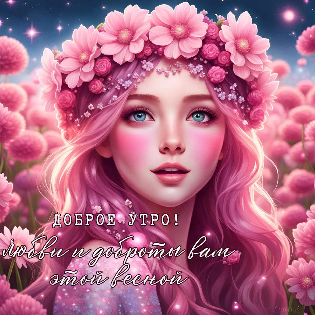 Открытка с добрым весенним утром.