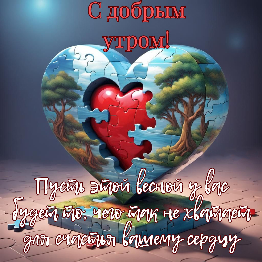 Открытка с добрым весенним утром.