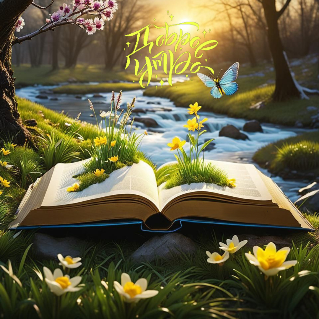 Открытка с добрым весенним утром.