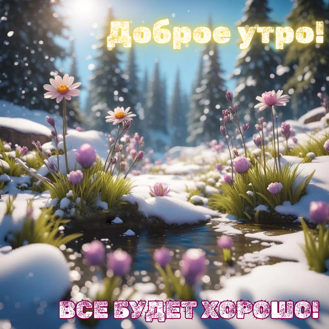 Открытка с добрым весенним утром.
