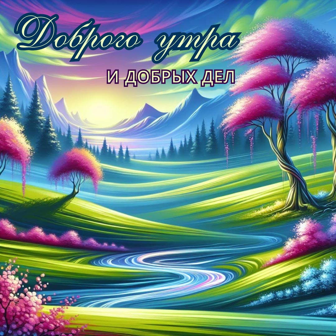 Открытка с добрым весенним утром.