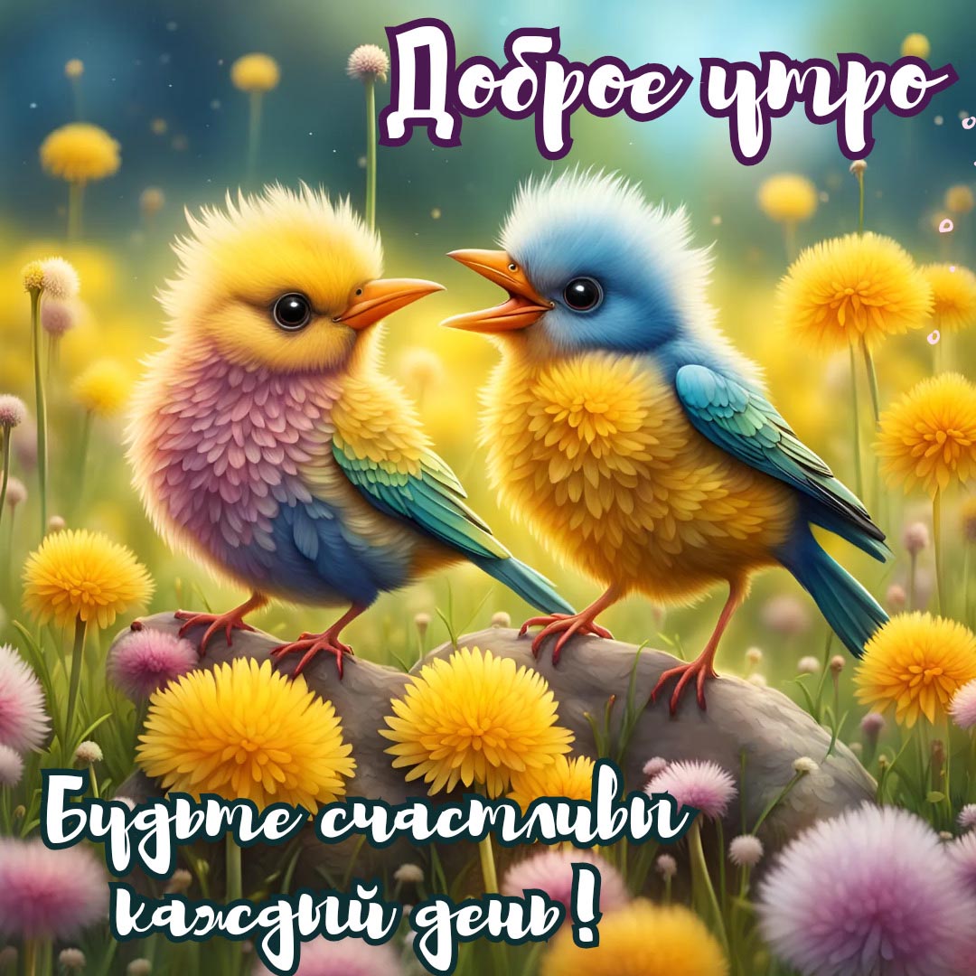 Открытка с добрым весенним утром.