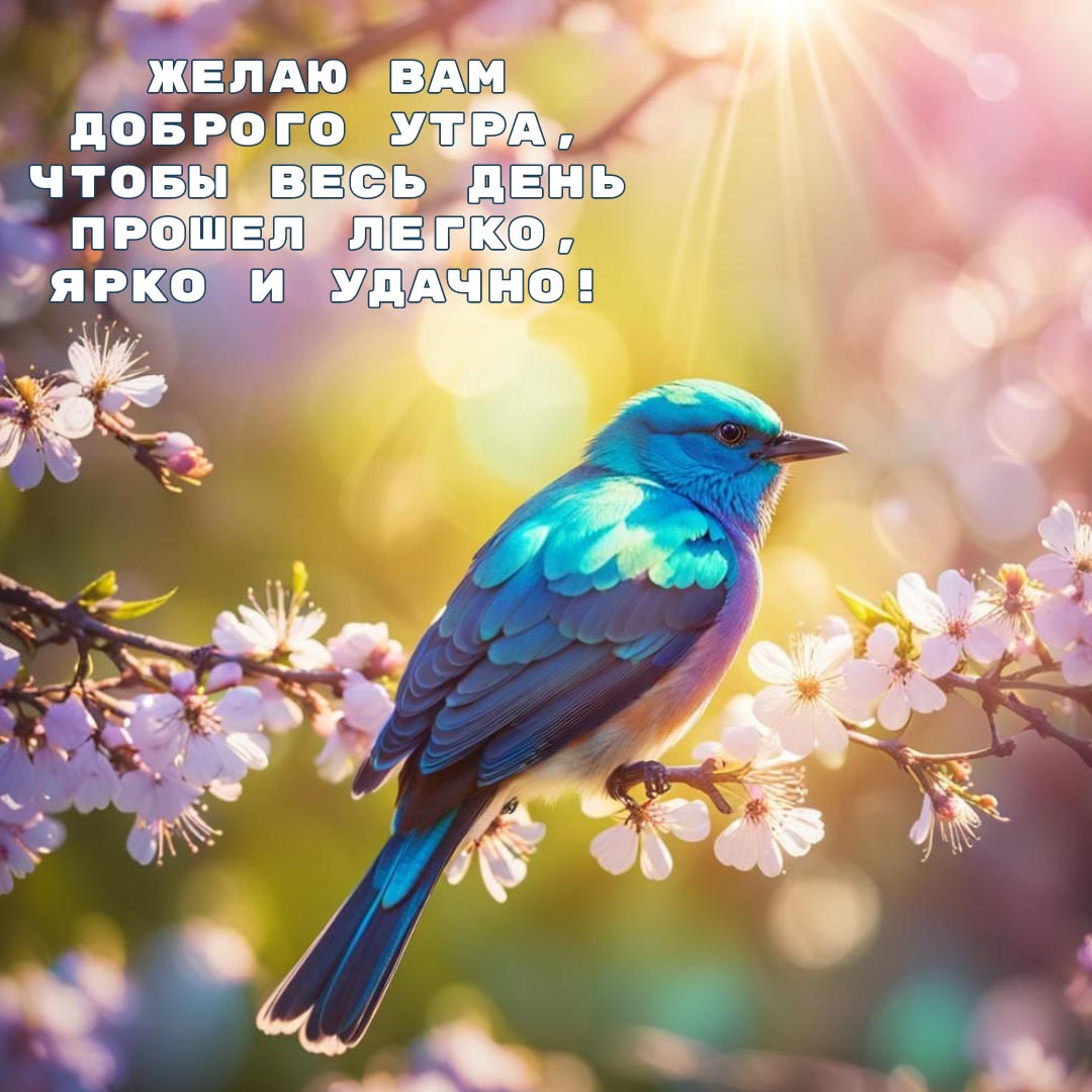 Открытка с добрым весенним утром.