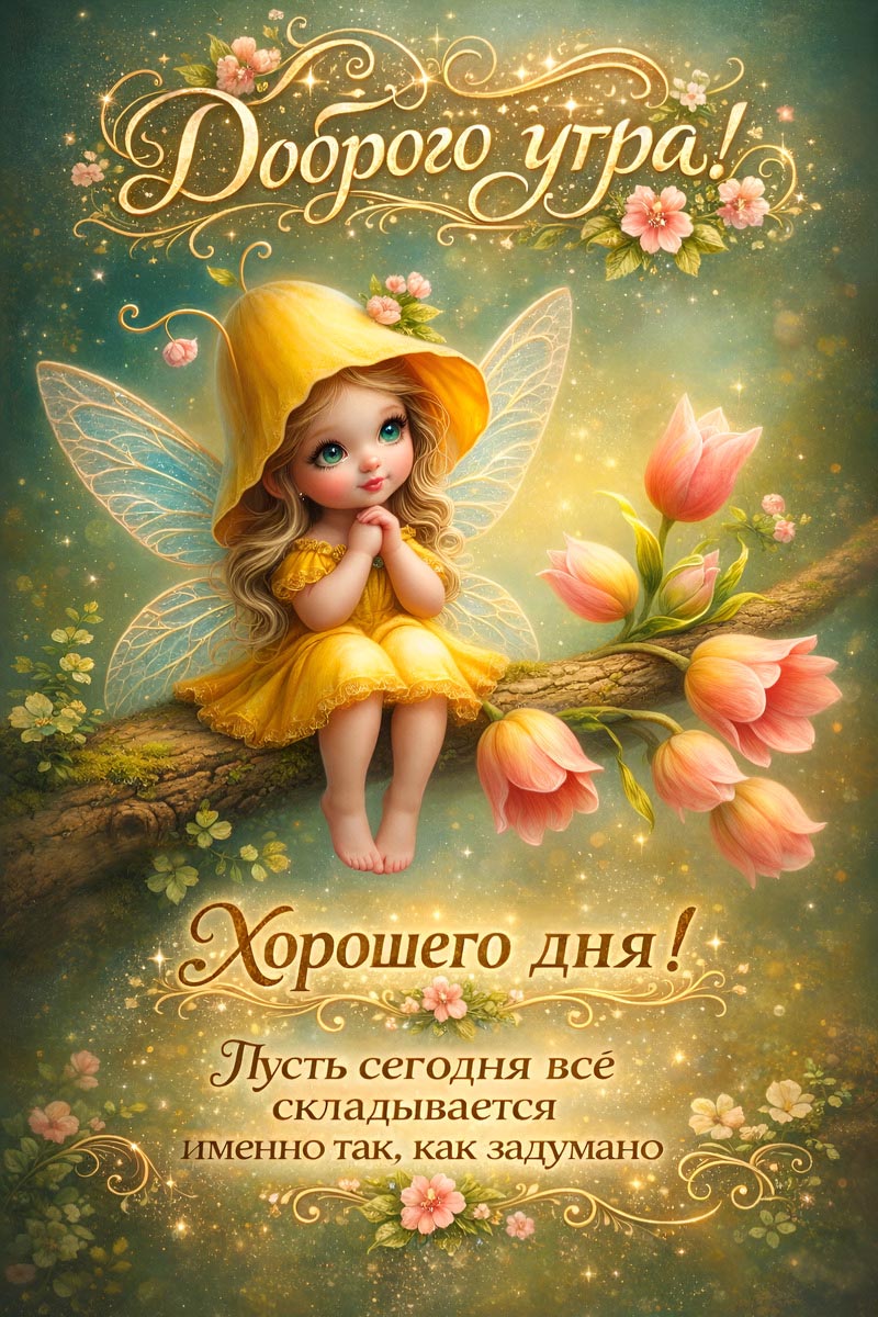 Открытка с добрым весенним утром.