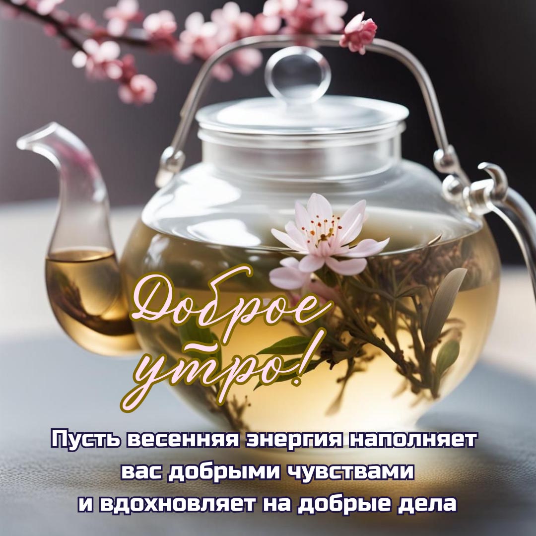 Открытка с добрым весенним утром.