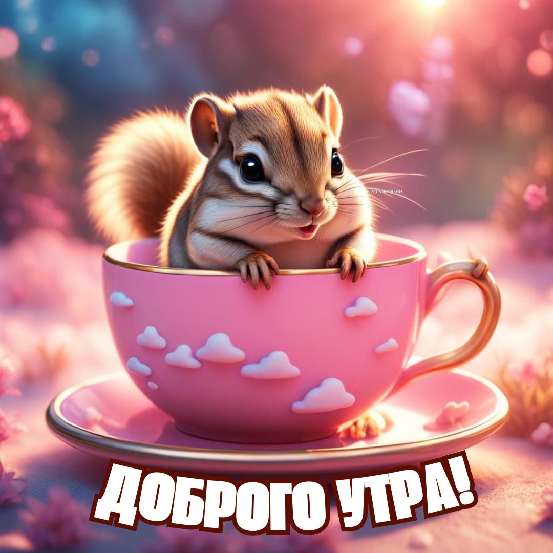 Открытка с добрым весенним утром.