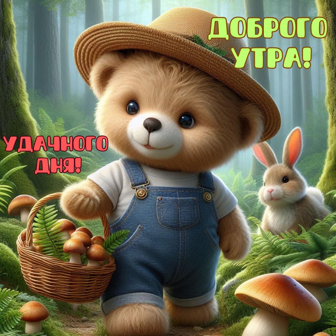 Открытка с добрым летним утром.
