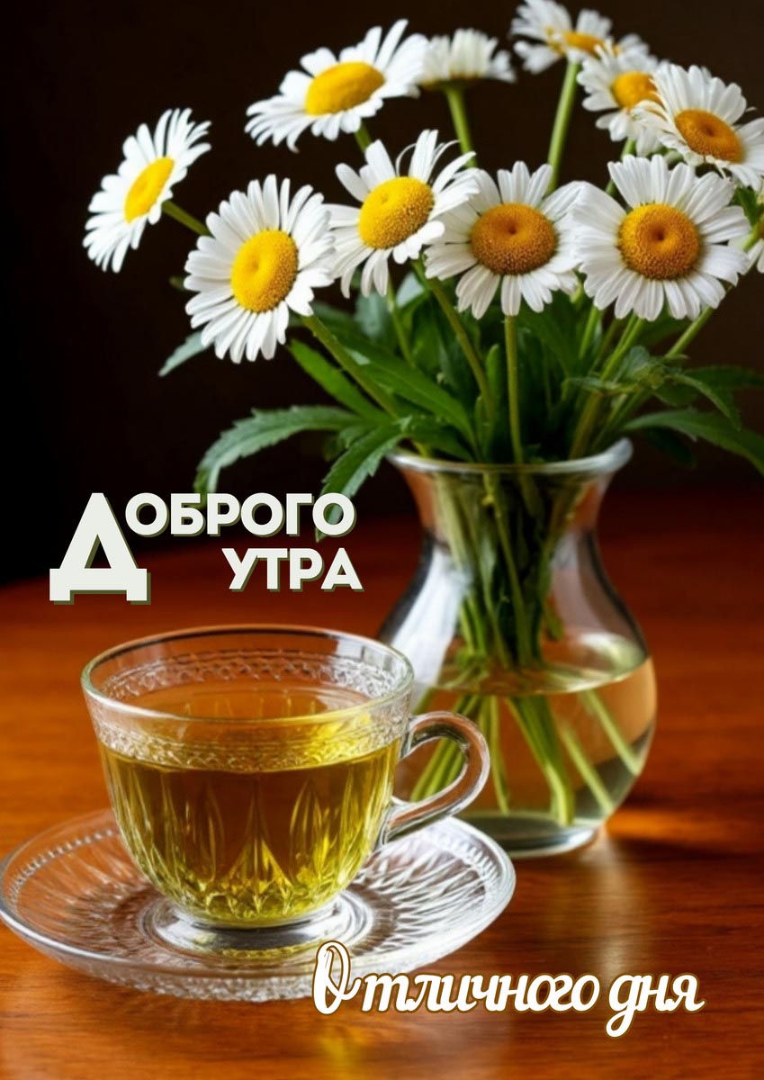 Открытка с добрым летним утром.