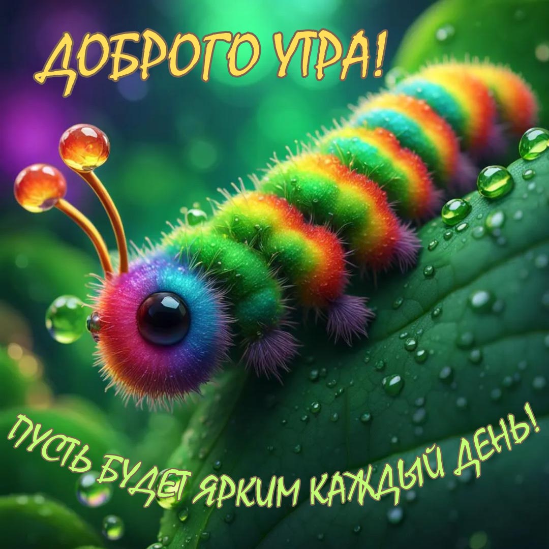 Открытка с добрым летним утром.