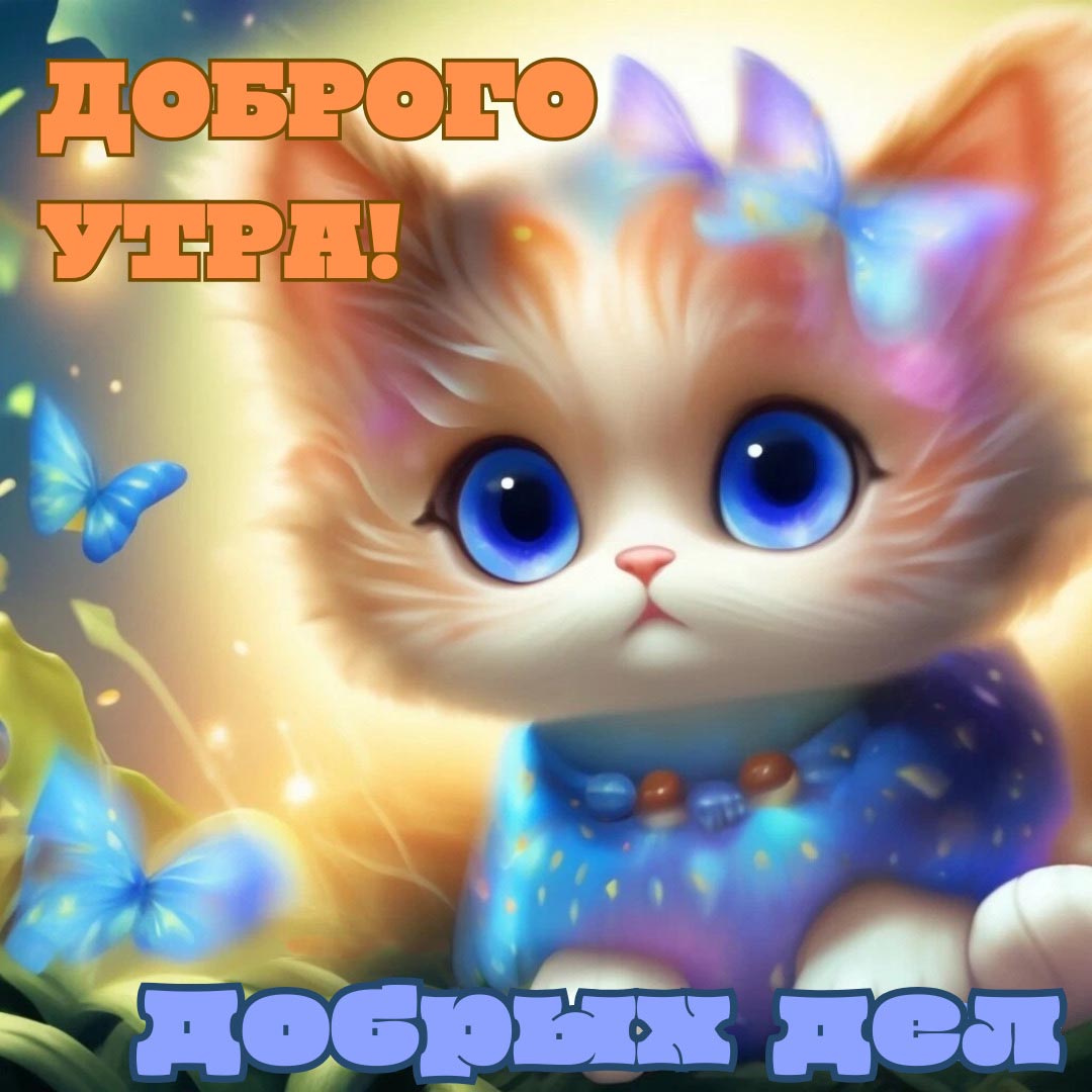 Открытка с добрым летним утром.
