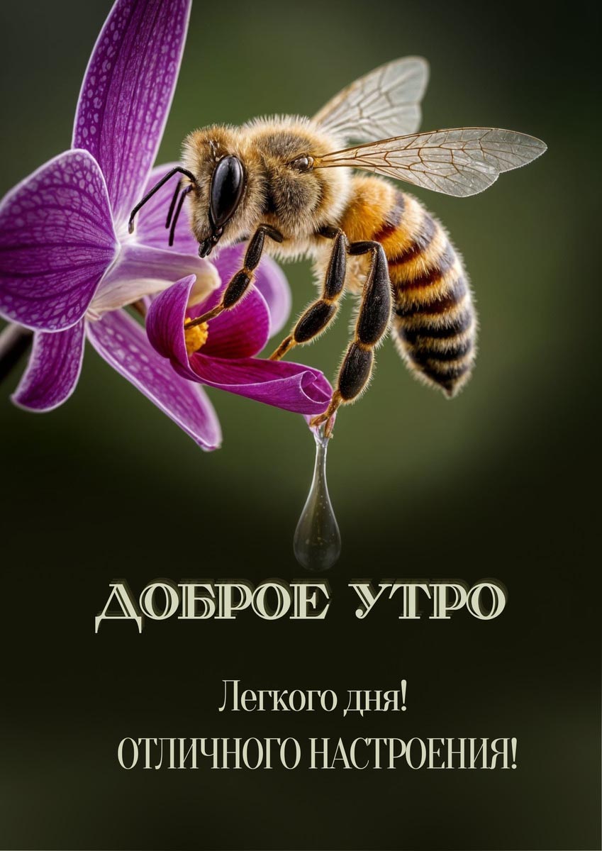 Открытка с добрым летним утром.