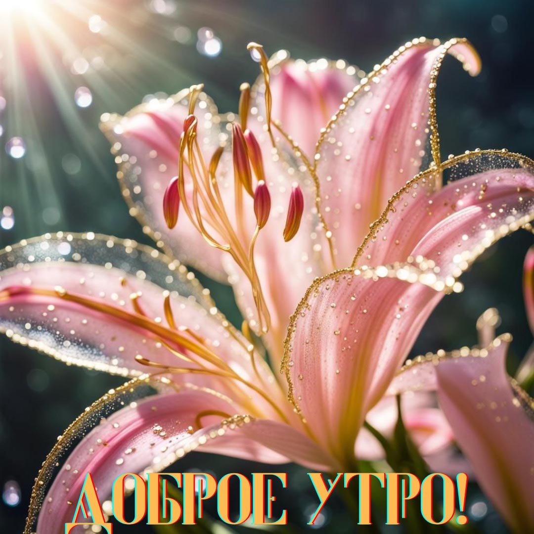 Открытка с добрым летним утром.