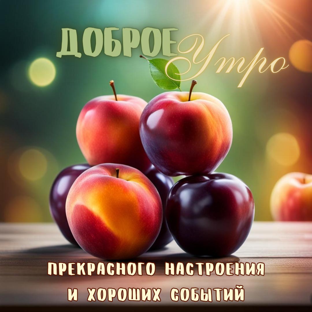 Открытка с добрым летним утром.