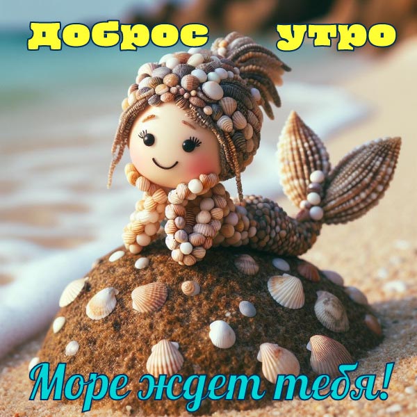 Открытка с добрым летним утром.