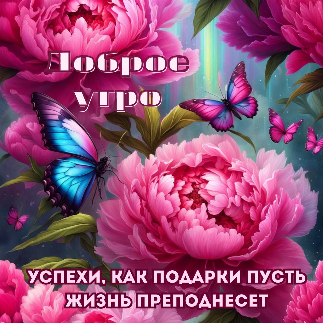 Открытка с добрым летним утром.