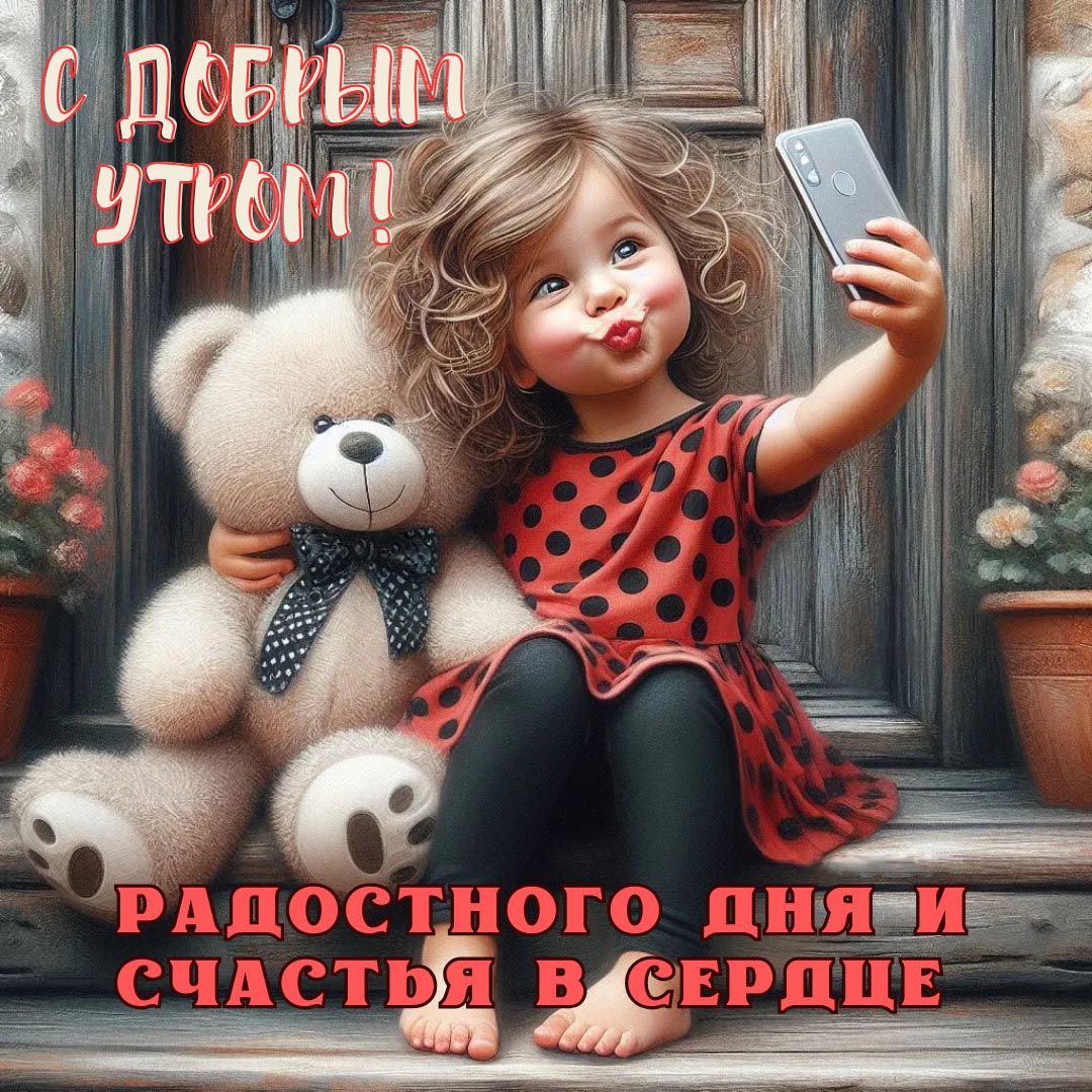 Открытка с добрым летним утром.