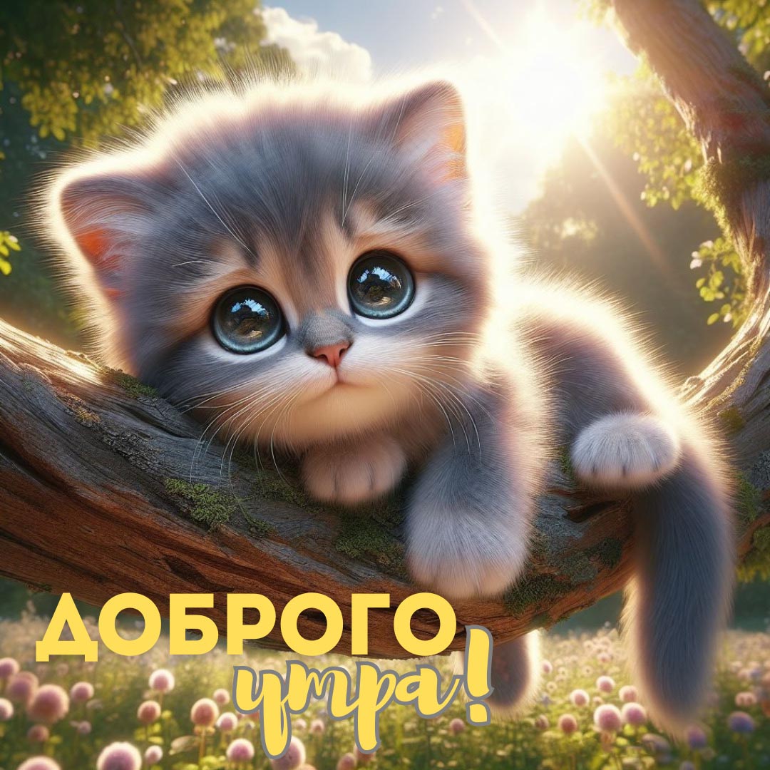 Открытка с добрым летним утром.
