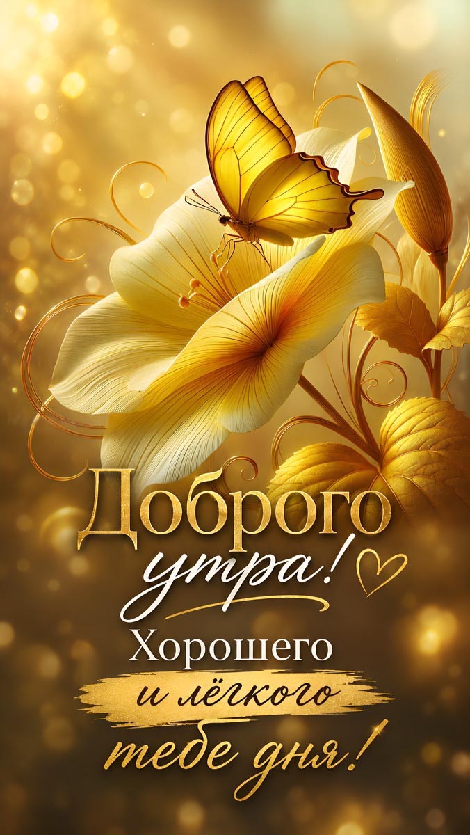 Открытка с добрым летним утром.