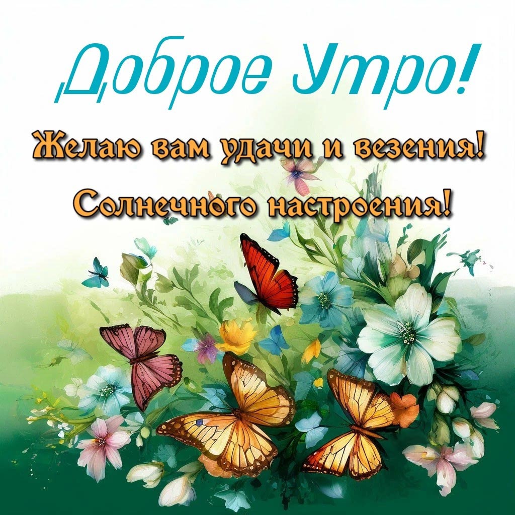Открытка с добрым летним утром.